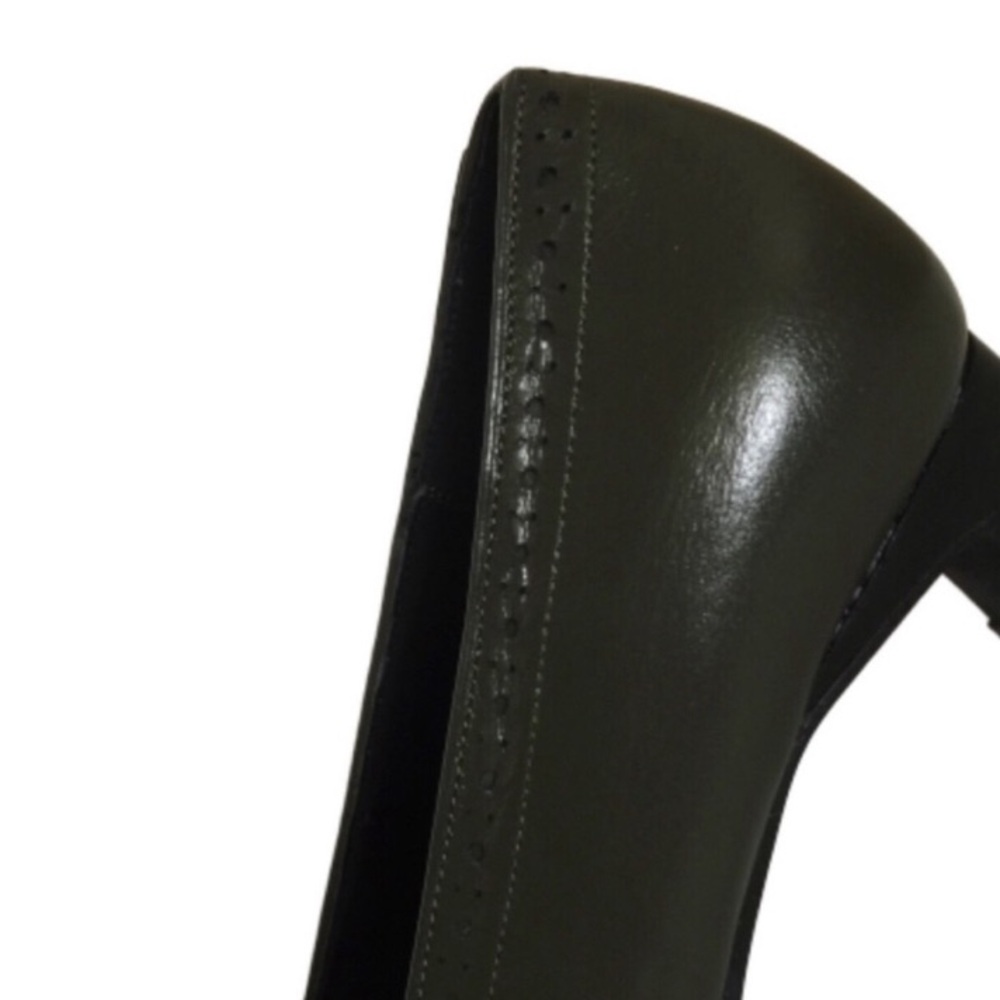 VINTAGE CYNTHIA TAYLOR Heels Leather Green Square Toe Women’s Size 10M NWOT - Picture 5 of 12